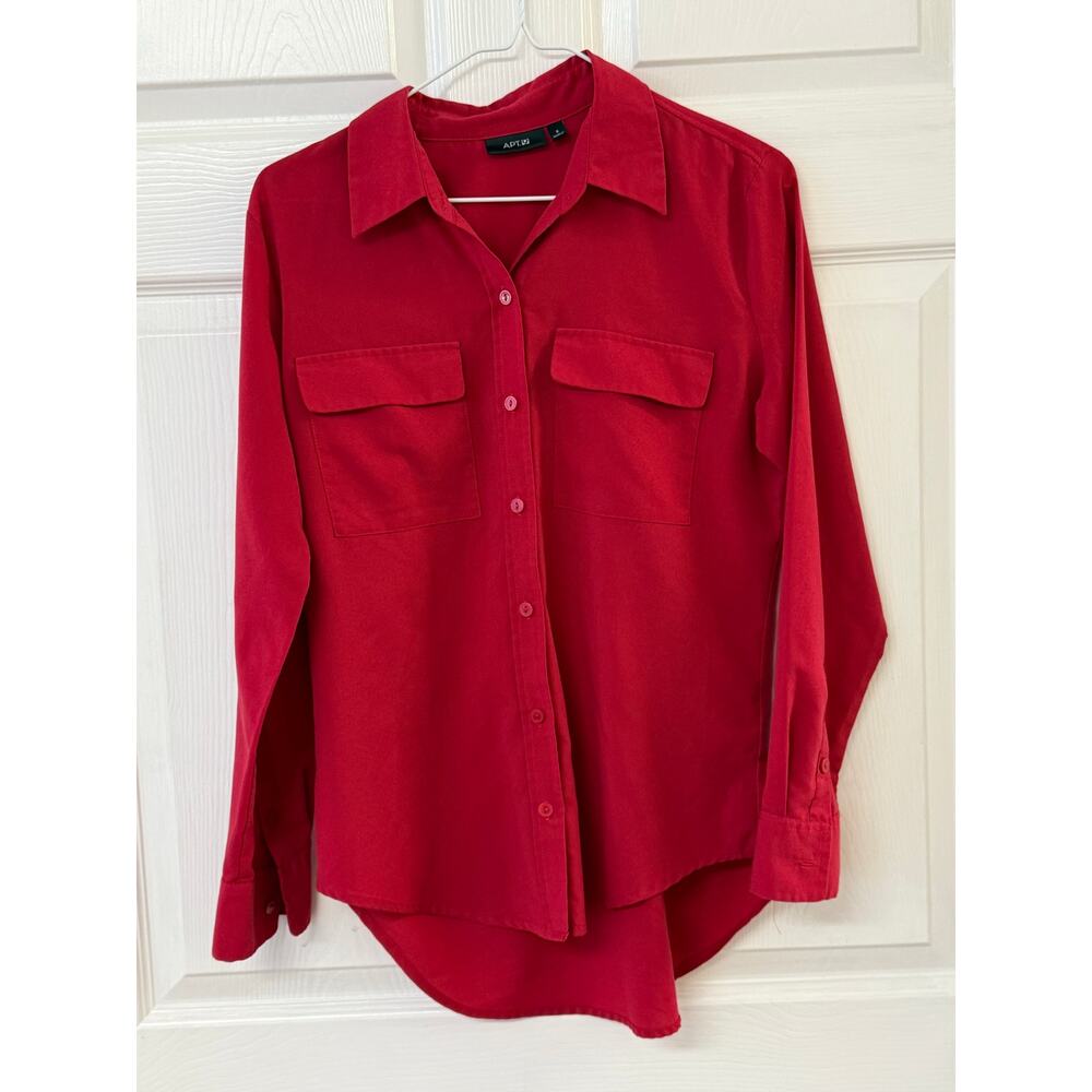 Apt. 9 Red Button-Down Blouse | Size S - image 1
